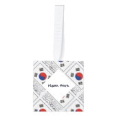 Zuid-Koreaanse vlag Kubus Ornament (Voorkant)