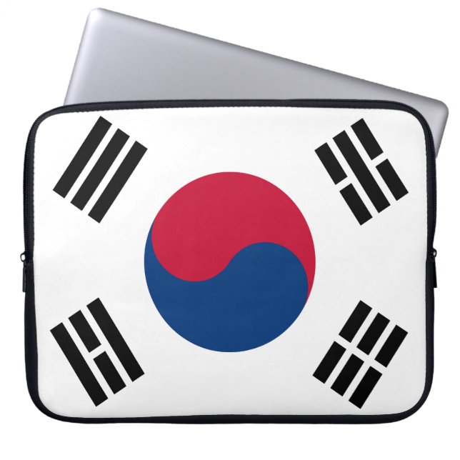 Zuid-Koreaanse vlag Laptop Sleeve (Voorkant)