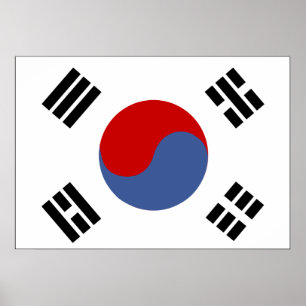 Zuid-Koreaanse vlag Poster