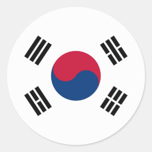 Zuid-Koreaanse vlag Ronde Sticker
