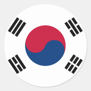 Zuid-Koreaanse vlag Ronde Sticker