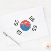  Zuid-Koreaanse vlag Ronde Sticker (Envelop)