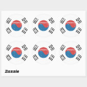  Zuid-Koreaanse vlag Ronde Sticker (Vel)