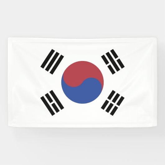 Zuid-Koreaanse vlag Spandoek (Horizontaal)
