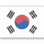 Zuid-Koreaanse vlag Sticker (Voorkant)