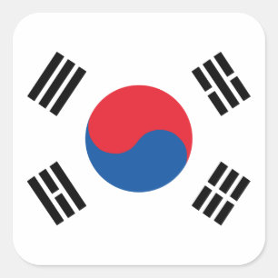 Zuid-Koreaanse vlag Vierkante Sticker
