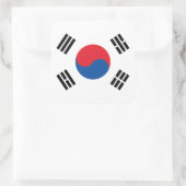Zuid-Koreaanse vlag Vierkante Sticker (Tas)