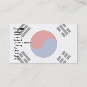 Zuid-Koreaanse vlag Visitekaartje