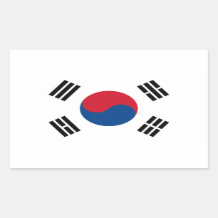 Zuid-Koreaanse vlaggen Rechthoekige Sticker