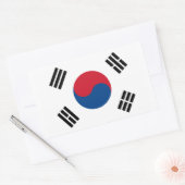 Zuid-Koreaanse vlaggen Rechthoekige Sticker (Envelop)