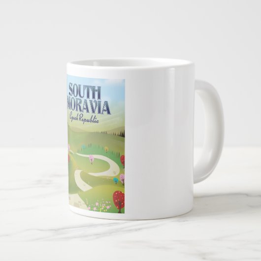 Zuid-moravië Tsjechische Republiek reisposter Extra Grote Beker (Voorkant rechts)