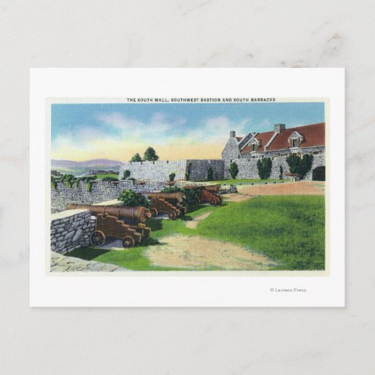 Zuid-Muur, zuidwestelijke Basis, Zuid-Barracks Briefkaart (Voorkant)