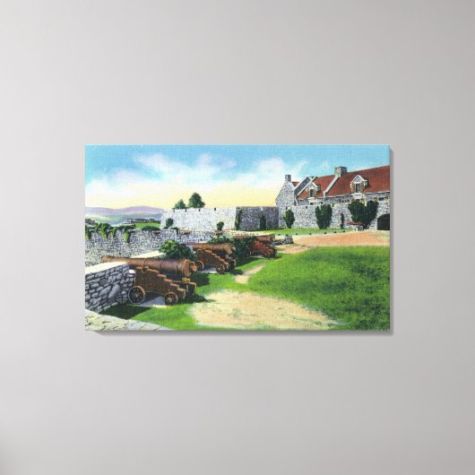 Zuid-Muur, zuidwestelijke Basis, Zuid-Barracks Canvas Afdruk (Voorkant)