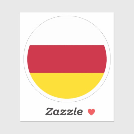 Zuid-Ossetië Vlag Ronde Sticker (Vel)