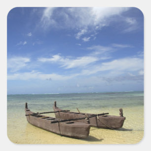 Zuid-Pacific, Frans-Polynesië, Moorea. Vierkante Sticker