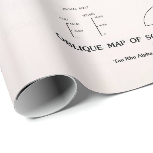 Zuid-Pacifische kaart (1982)  Cadeaupapier (Rol Hoek)