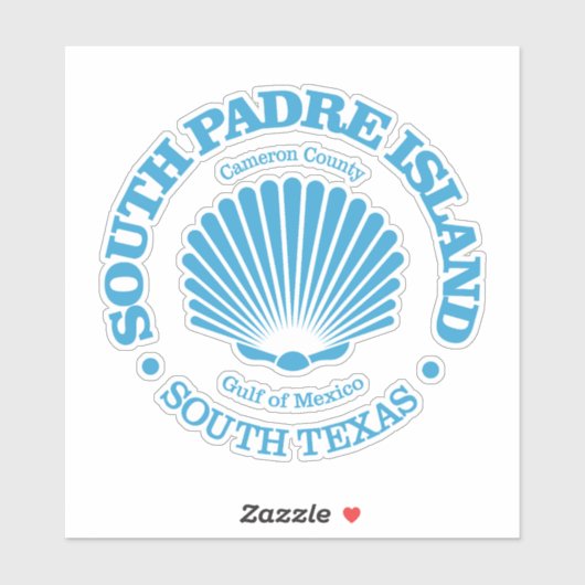 Zuid-Padre-eiland (zeeschelp) Sticker (Vel)