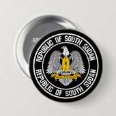 Zuid-Soedan Ronde Embleem Button 7,6 Cm (Voorkant /achterkant)