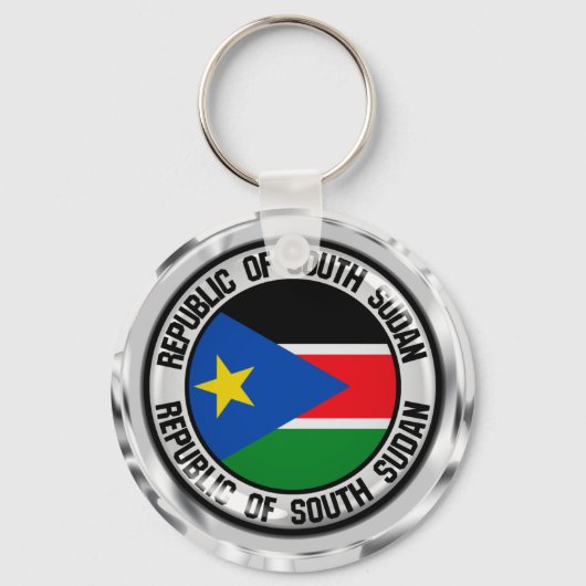 Zuid-Soedan Ronde Embleem Sleutelhanger (Voorkant)