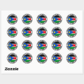 Zuid-Soedan Ronde Embleem Sticker (Vel)