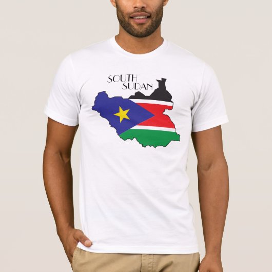 Zuid-Soedan-Shirt met de vlag van een land T-shirt (Voorkant)