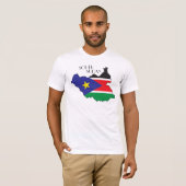 Zuid-Soedan-Shirt met de vlag van een land T-shirt (Voorkant volledig)