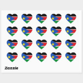 Zuid-Soedan vlag Hart Sticker (Vel)