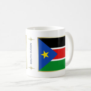 Zuid-Soedan Vlag + Landkaart Mok