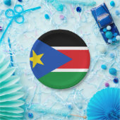 Zuid-Soedan vlag Papieren Bordje (Feest)