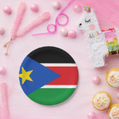 Zuid-Soedan vlag Papieren Bordje (Feest)