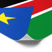 Zuid-Soedan vlag Poster (Hoek)