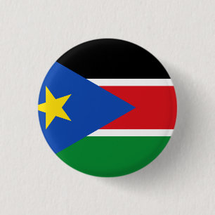 Zuid-Soedan vlag Ronde Button 3,2 Cm