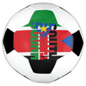 Zuid-Soedan Vlag Schattig Patriottisch Voetbal (Gedraaid)