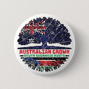 Zuid-Soedan Zuid-Soedan Australië Ronde Button 5,7 Cm