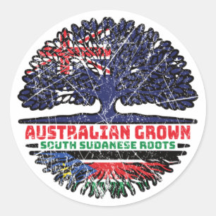 Zuid-Soedan Zuid-Soedan Australië Ronde Sticker