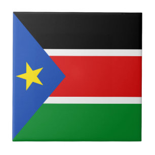 Zuid-Soedanese vlag keramische tegel Tegeltje