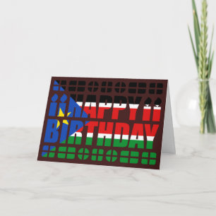 Zuid-Soedanese vlag Verjaardag Kaart