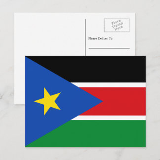 Zuid-Soedanese vlag, vlag van Zuid-Soedan Briefkaart
