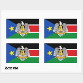 Zuid-Soedanese Vlag & Wapen, Zuid-Soedan Rechthoekige Sticker (Vel)