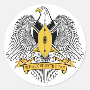 Zuid-Soedanese wapenschild Ronde Sticker