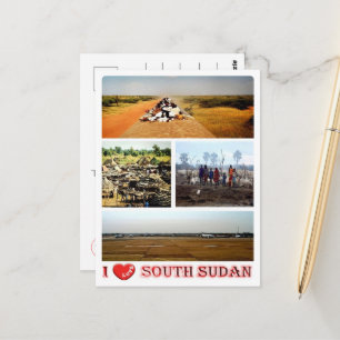 Zuid-Sudan - Ik hou van - Briefkaart