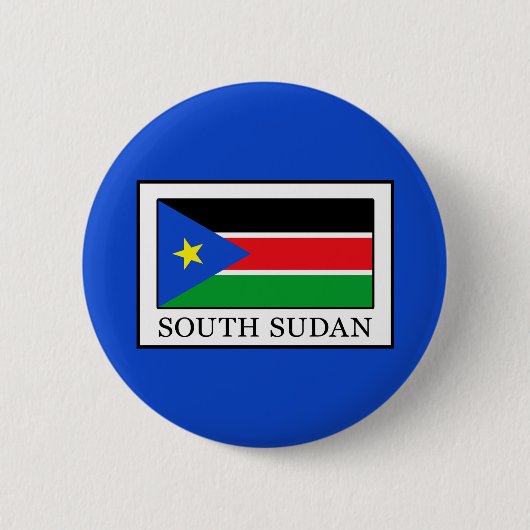 Zuid-Sudan Ronde Button 5,7 Cm (Voorkant)