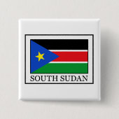 Zuid-Sudan Vierkante Button 5,1 Cm (Voorkant)