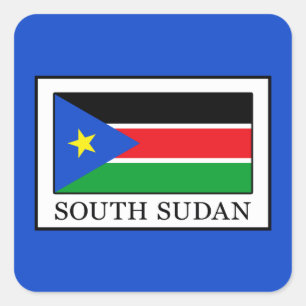 Zuid-Sudan Vierkante Sticker