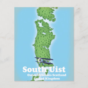 Zuid-Uist Buiten-Hebriden Schotland kaart