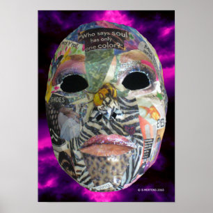 Zuid van de Druk van het Masker van de Kleur Poster