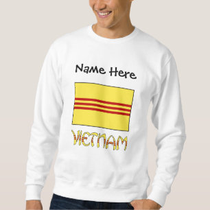 Zuid-Vietnam Vietnamese Vlag Zwart Personalisatie Trui