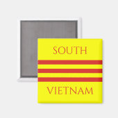 zuid - vietnam vlag magneet (Voorkant / Achterkant)