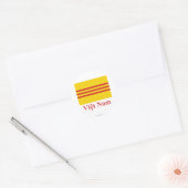 Zuid-Vietnam vlag met naam in het Vietnamees Ronde Sticker (Envelop)
