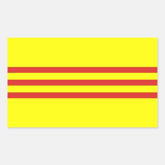 Zuid-Vietnam* Vlag Stickers (Voorkant)